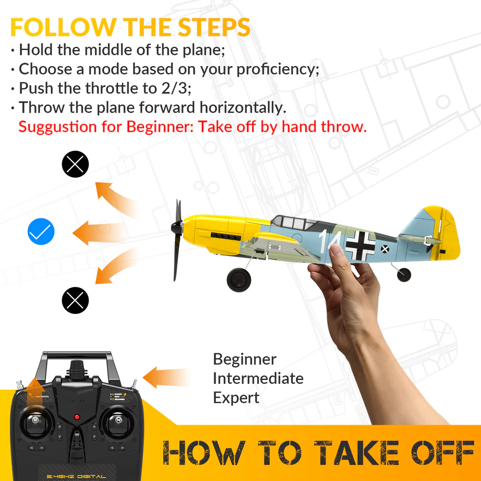 VOLANTEXRC BF109 (RTF) 4CH 400mm with Gyro (15.7'') 76111