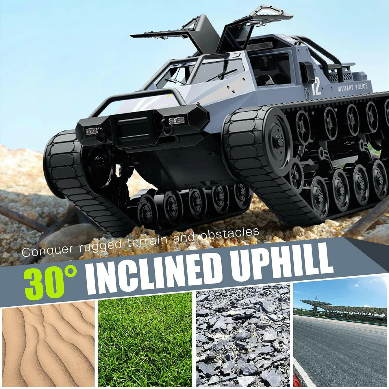 RACENT Tank 1:12 Scale High Speed All Terrain Tank