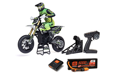 その他 Losi 1/4 bike Losi 1:4 Promoto-SM FXR Supermoto Motorcycle RTR, White-LOS-2310
