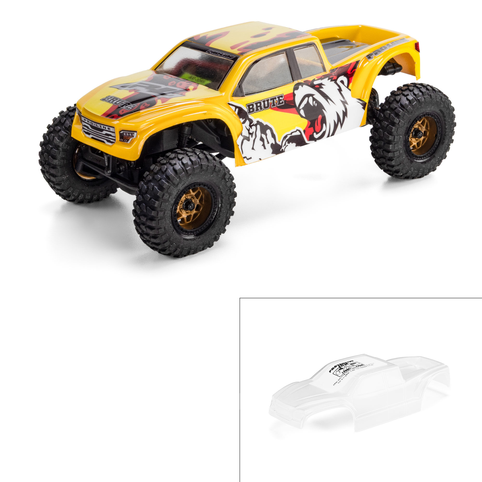 Pre-Cut Brute Clear Body for Axial SCX30