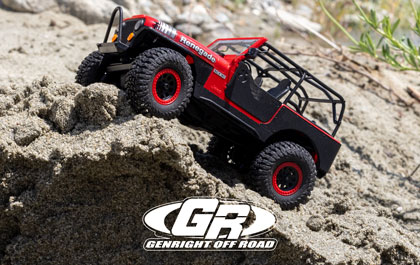OFFICIALLY LICENSED JEEP CJ-7 GENRIGHT ABS HARD BODY (CRAWLER VERSION) for the Axial 1/30 SCX30 Jeep CJ-7 Brushed RC Rock Crawler