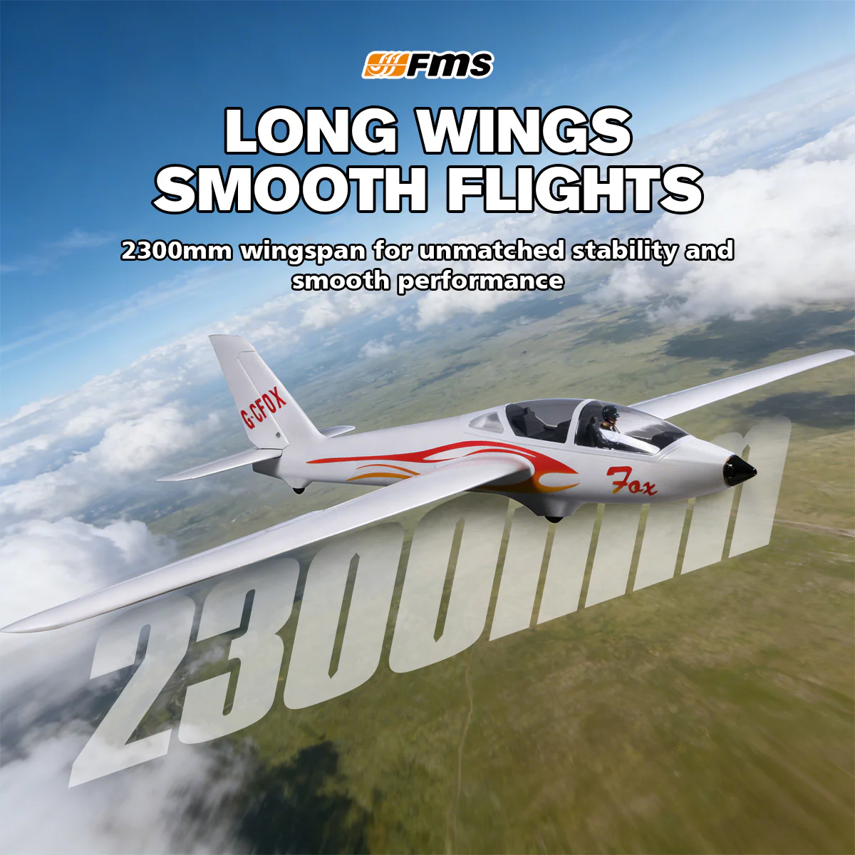 FMS 2300mm FOX V2 Glider PNP
