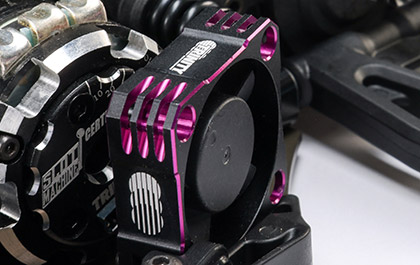 BUILT-IN MOTOR FAN MOUNT for the Team Losi Racing 1/10 22X-T 2WD RC Stadium Truck Race Kit