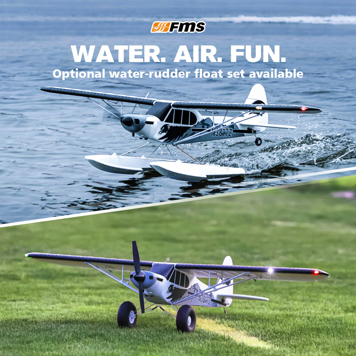 FMS 1300mm PA-18 w/Reflex V3, PNP / RTF 