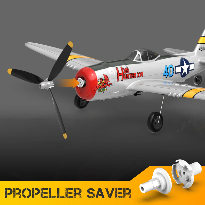 VOLANTEXRC P47 Thunderbolt 400mm RTF/PNP RC Warbirds Airplane 4CH w/ Gyro 15.7''-76116