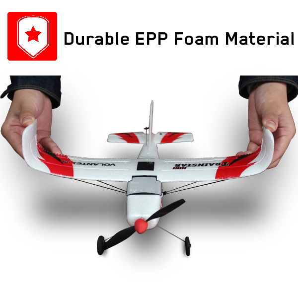 Avión RC Volantex TRAINSTAR Mini V2 – 400mm, Con Giroscopio 6 Ejes, Listo Para Volar