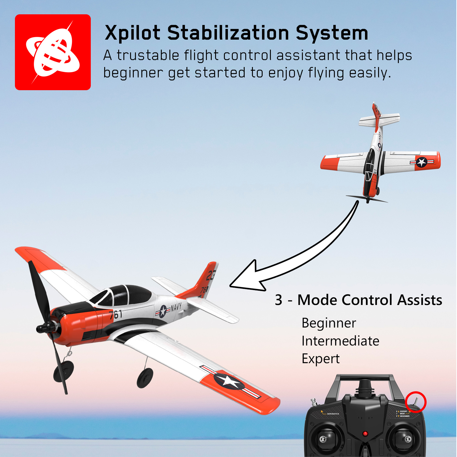 VOLANTEXRC T28 Trojan  400mm 4CH RTF-76109