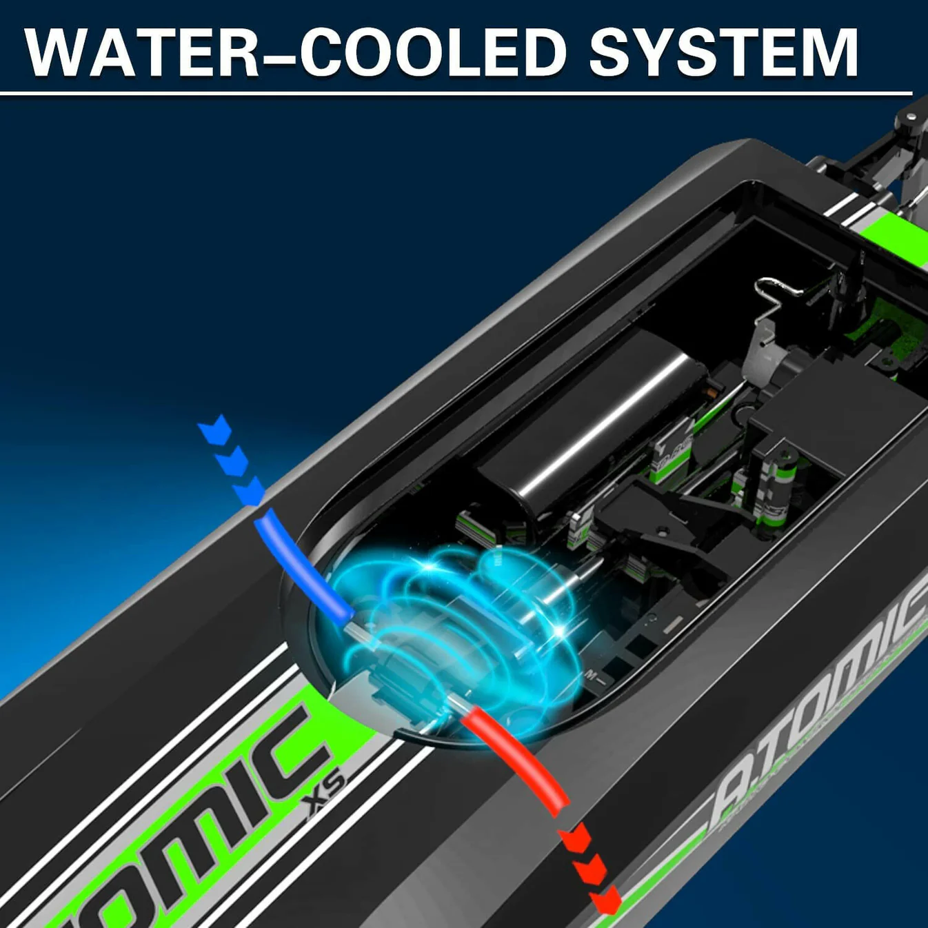 VOLANTEXRC AtomicXS Remote Control Boat for Kids Play in Pool Easy Running Great Gift Boat
