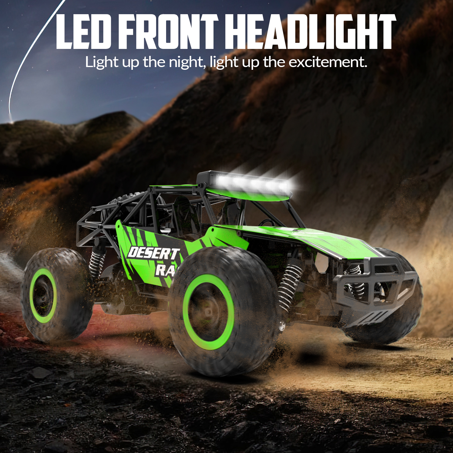 RACENT Desert Racer 1/16 RC Car for Kids All Terrain Remote Control Car RC Rock Crawler