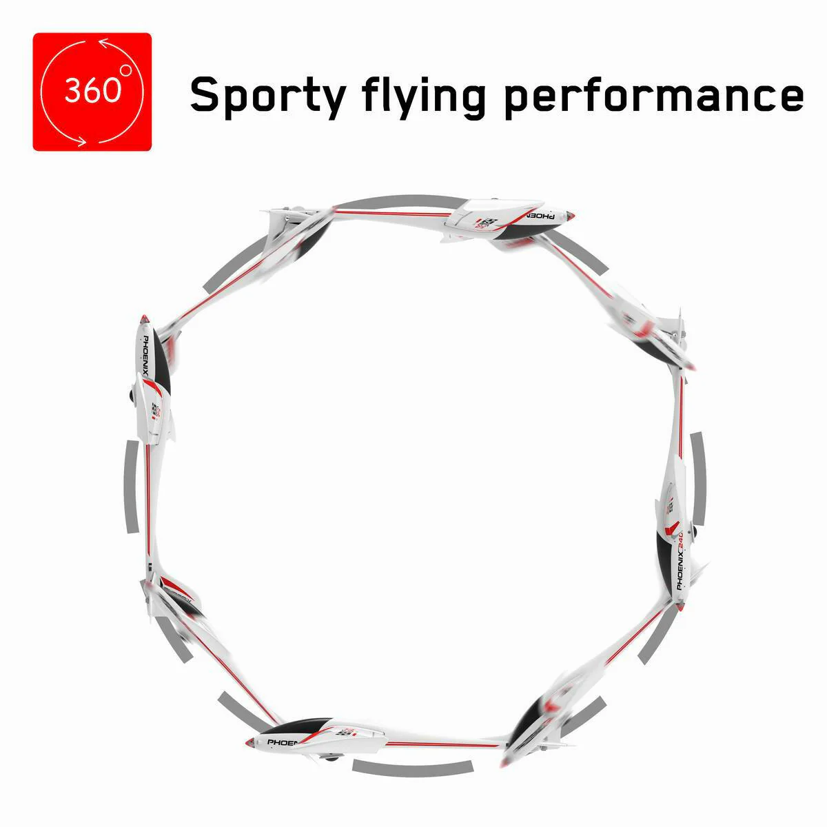 VOLANTEXRC Phoenix2400 PNP 2400mm RC Glider Plane 5CH 94.48''-75903