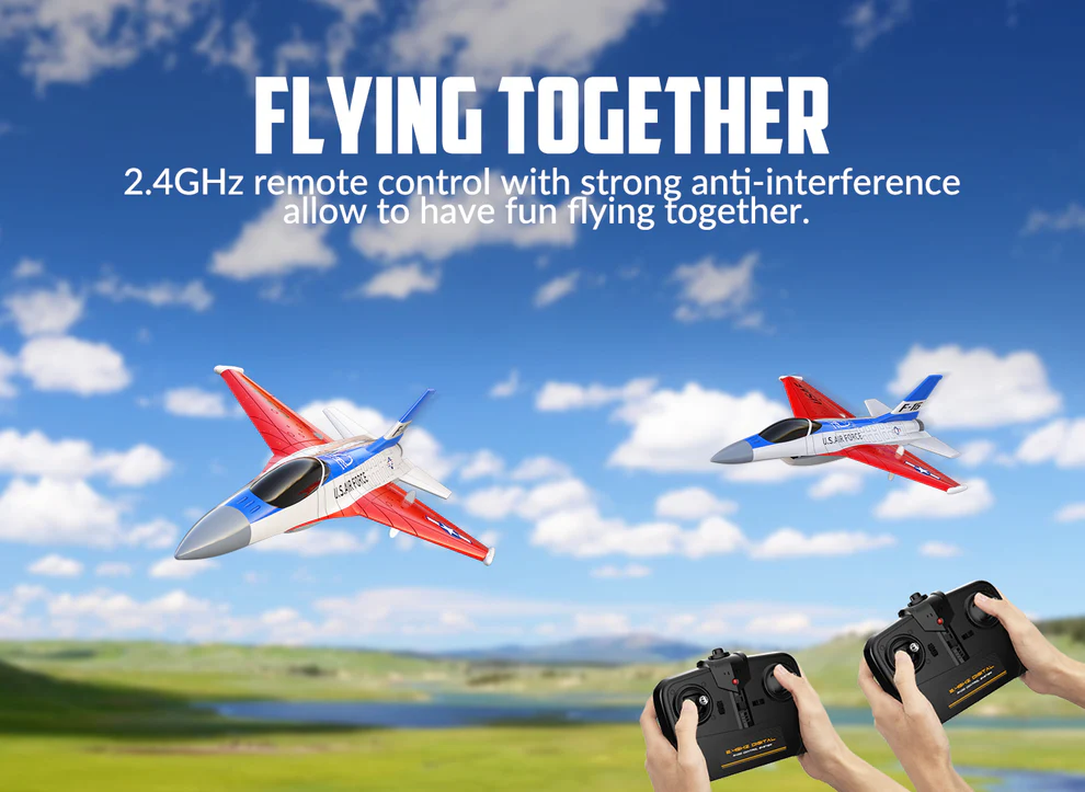 VOLANTEXRC F16 Falcon 340mm RTF 2CH for kids 13.4''-76204