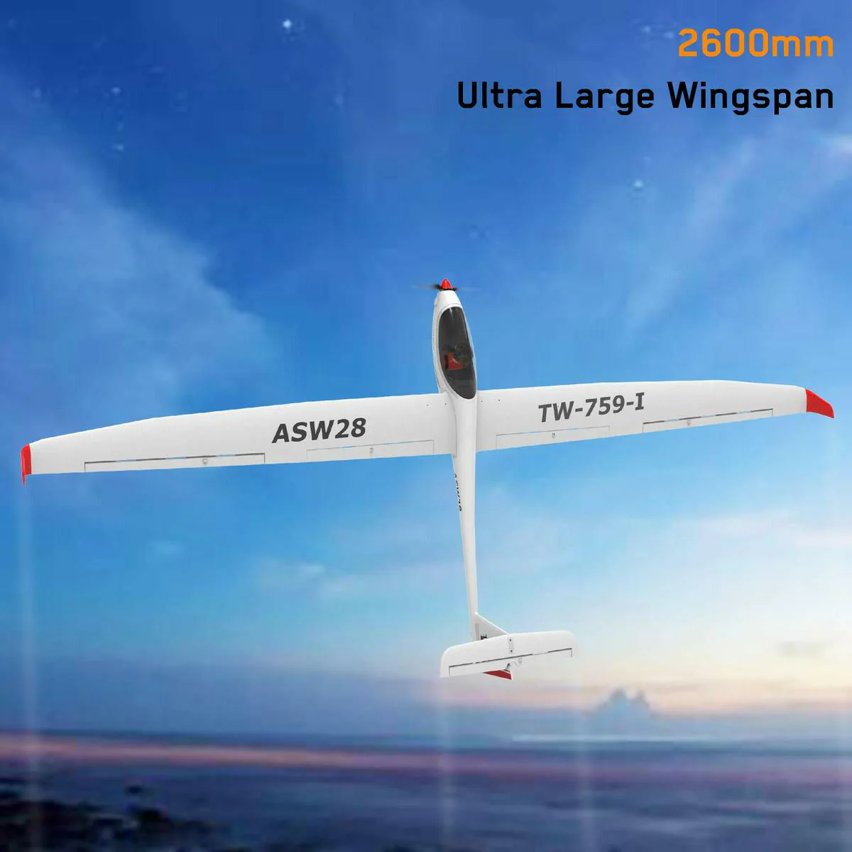 VOLANTEXRC ASW28 5CH 2.6M Brushless Sailplane  PNP-75901