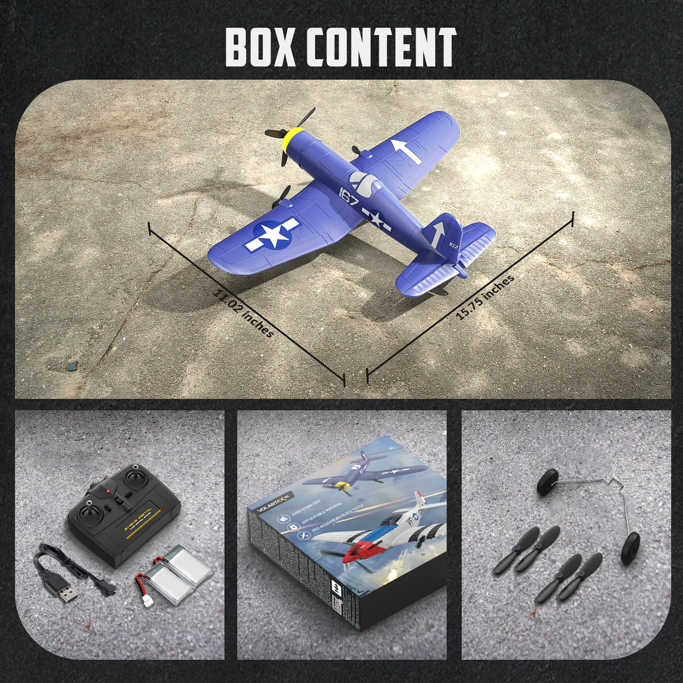 VOLANTEXRC F4U 400mm 3CH RTF-76208