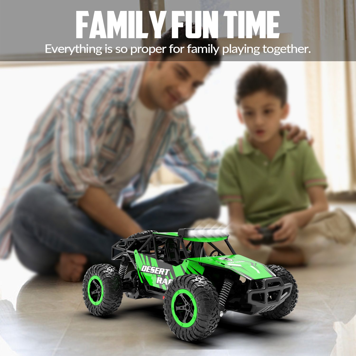 RACENT Desert Racer 1/16 RC Car for Kids All Terrain Remote Control Car RC Rock Crawler