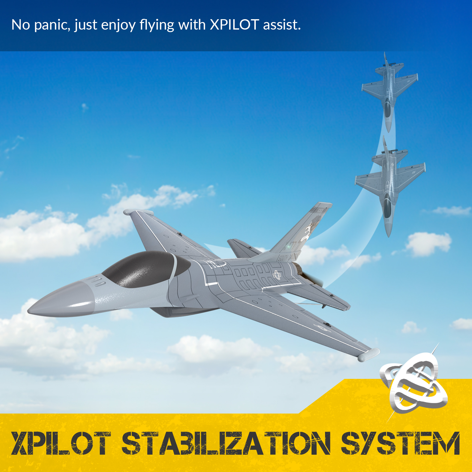 VOLANTEXRC F16 Fighting Falcon 400mm EDF Jet 4CH PNP/RTF-76110