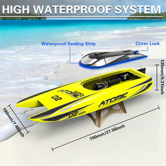 VOLANTEXRC Atomic 45mph High Speed Brushless Remote Control RC Boat (7