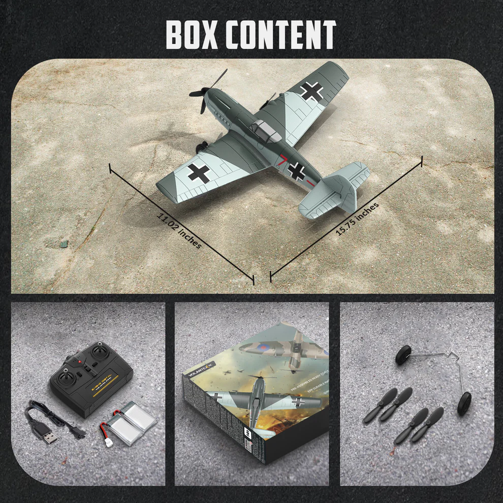 VOLANTEXRC BF109 400mm RTF RC Warbirds Aircraft 3CH-76206