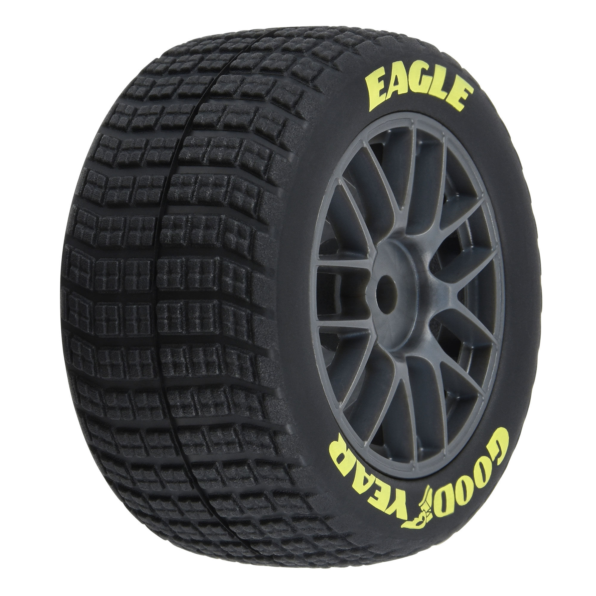 Pro-Line Racing 1:12 Goodyear Eagle Dirt Tire F/R MTD Gray Wheels (4): Losi NASCAR-PRO1030310