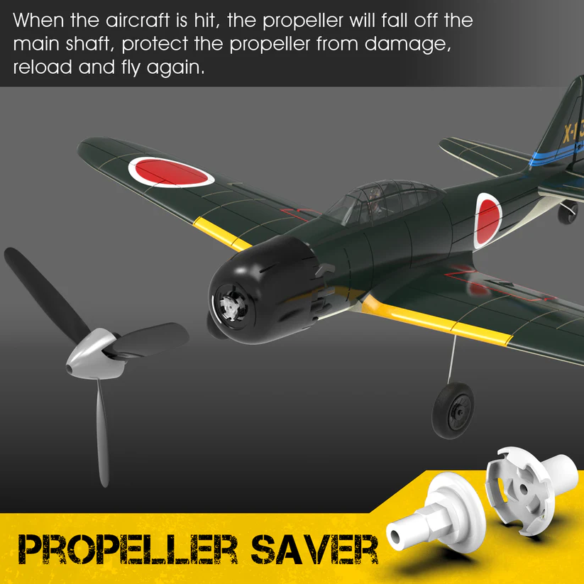 VOLANTEXRC Zero 400mm RTF/PNP RC Warbirds Remote Control Airplane 4CH w/ Gyro 15.7''-76115