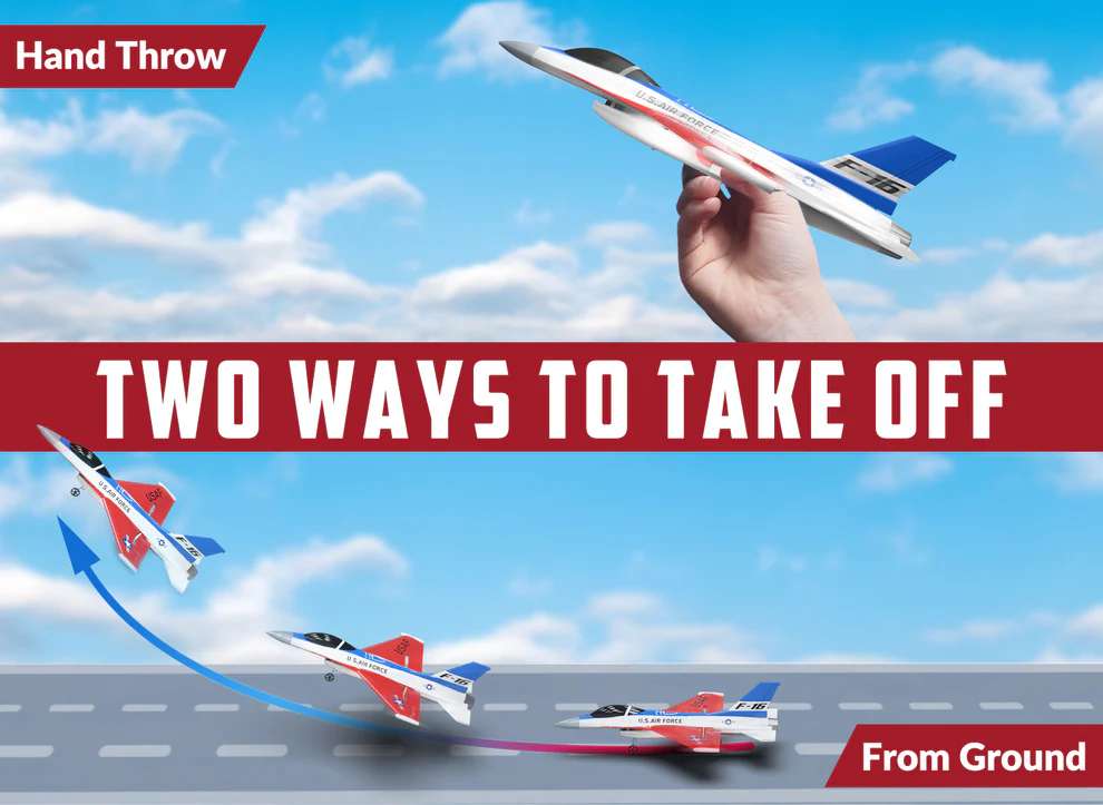 VOLANTEXRC F16 Falcon 340mm RTF 2CH for kids 13.4''-76204