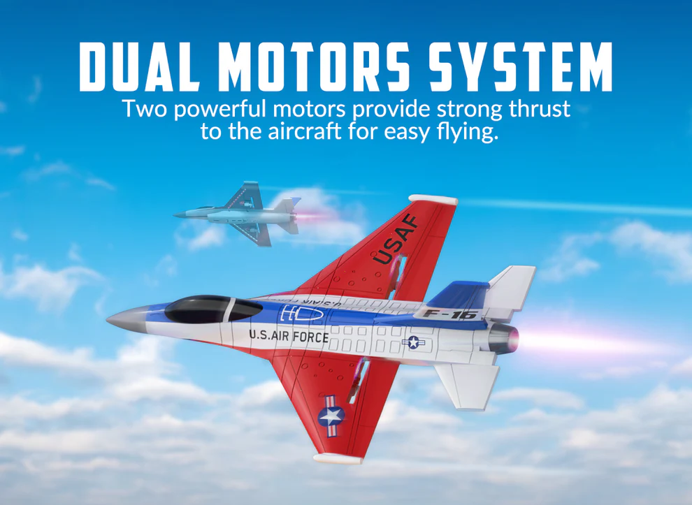 VOLANTEXRC F16 Falcon 340mm RTF 2CH for kids 13.4''-76204
