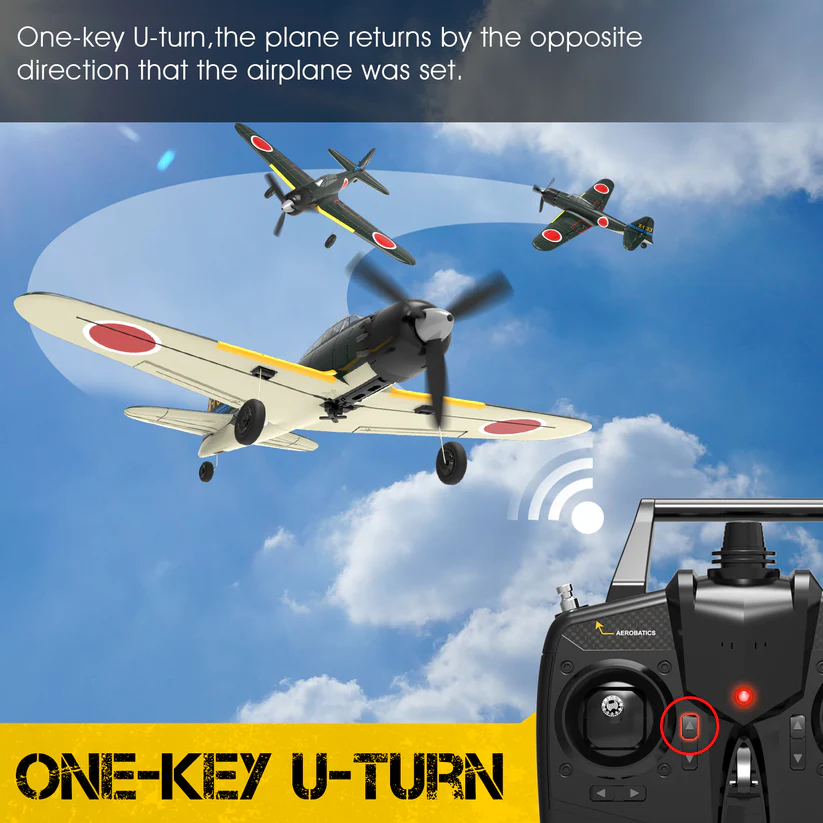 VOLANTEXRC Zero 400mm RTF/PNP RC Warbirds Remote Control Airplane 4CH w/ Gyro 15.7''-76115