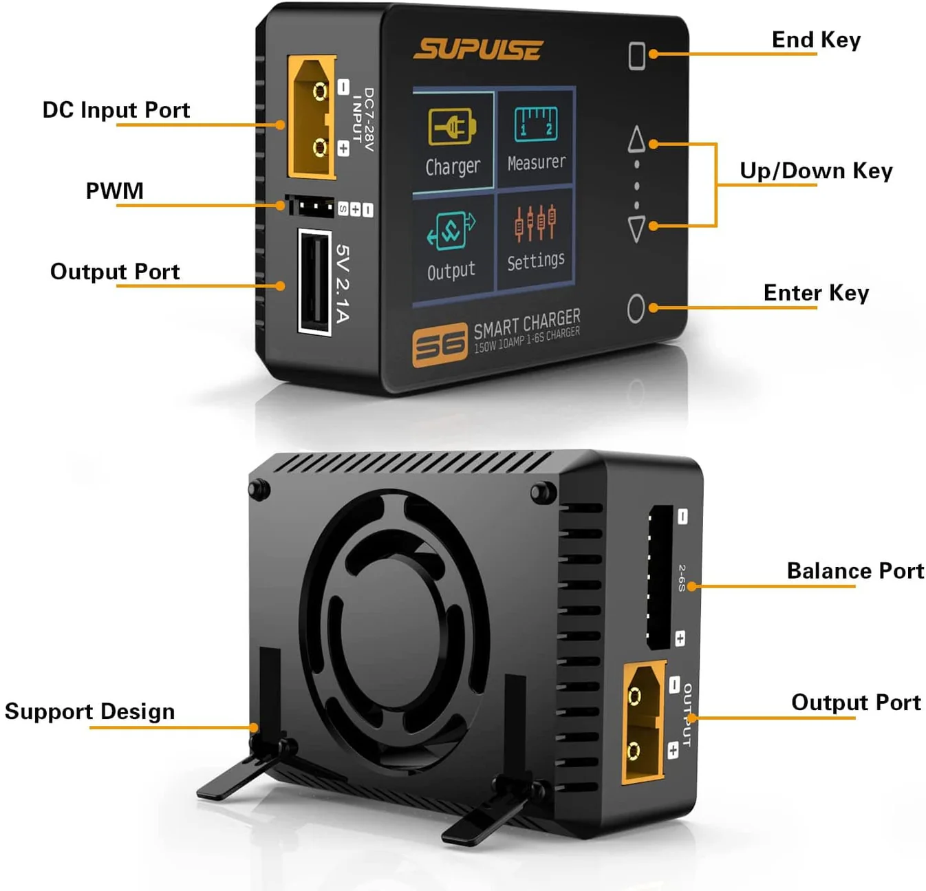  Skip to product information SUPULSE S6 Balance Charger Discharger for 1S-6S LiPo Battery NiMH/NiCD/Li-PO/Li-Fe/Pb