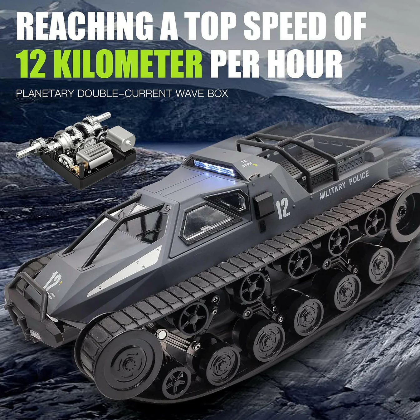 RACENT Tank 1:12 Scale High Speed All Terrain Tank