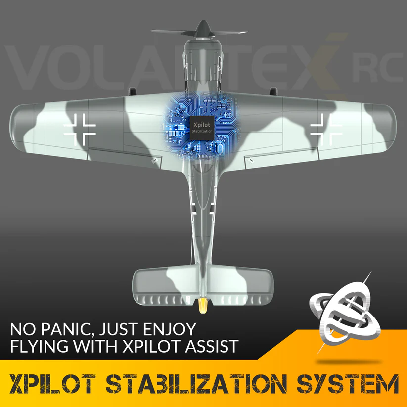 VOLANTEXRC FW190 400mm RTF RC Warbirds Micro RC Aircraft 4CH w/ 3 Modes  15.7''-76117