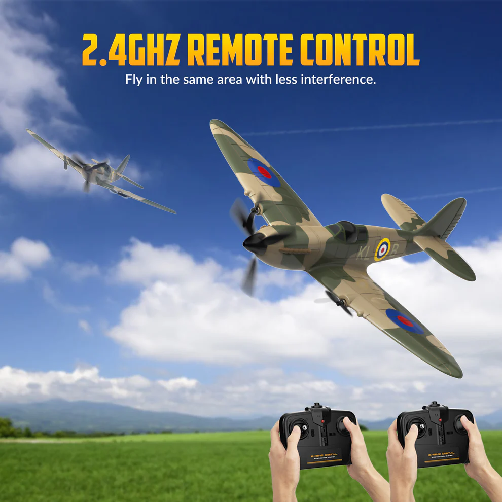 VOLANTEXRC Spitfire 400mm RTF 3CH RC Warbirds Micro RC Plane-76205