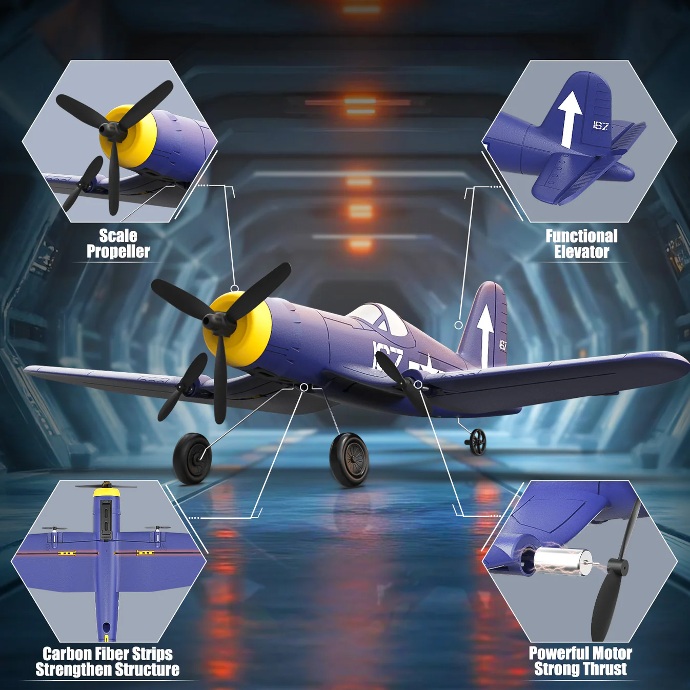 VOLANTEXRC F4U 400mm 3CH RTF-76208