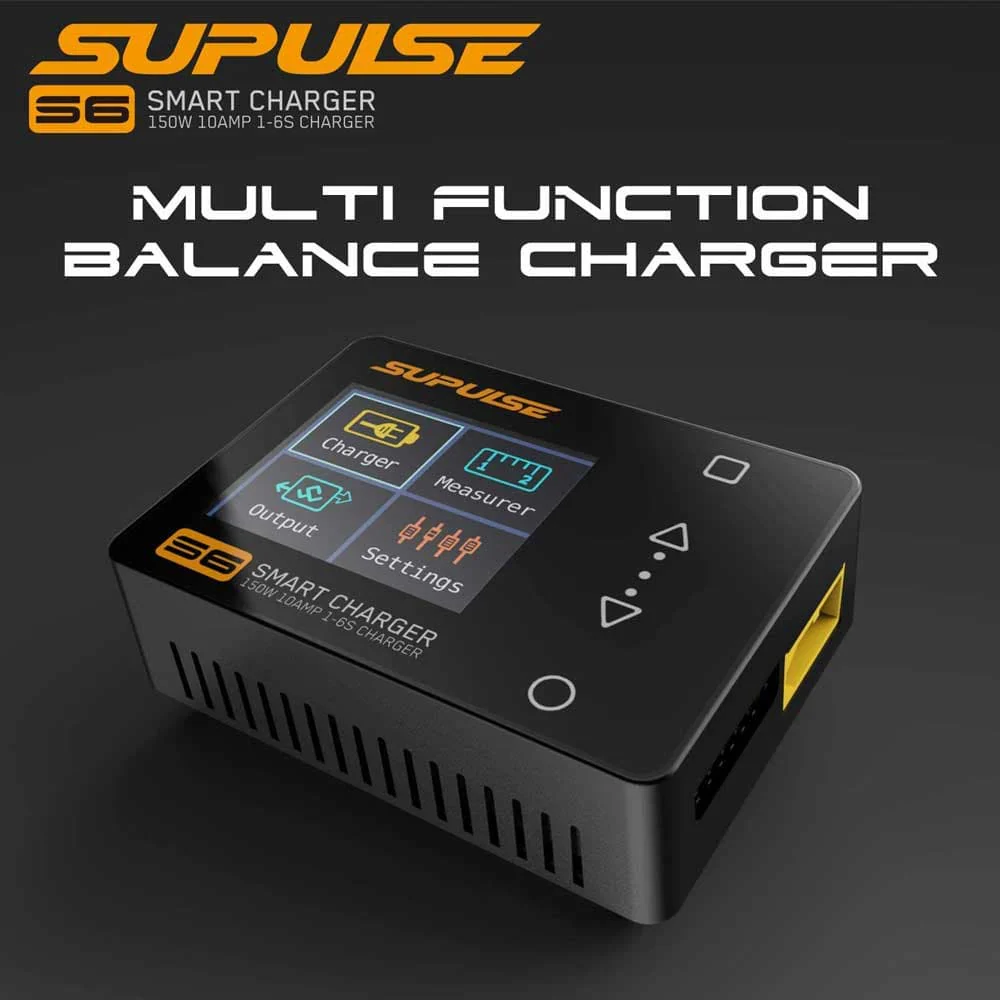  Skip to product information SUPULSE S6 Balance Charger Discharger for 1S-6S LiPo Battery NiMH/NiCD/Li-PO/Li-Fe/Pb
