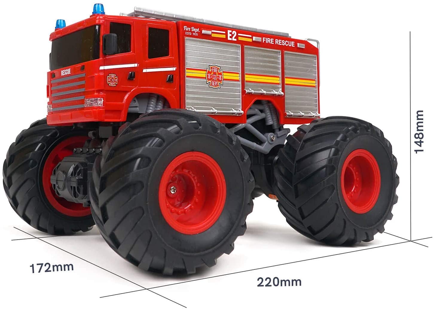 WOWRC Fire Truck RTR Red 1/18th Scale-HOBBY ZONE