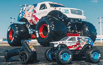 FREEDOM FLYER STYLE IN SMALL-SCALE SIZE for the ARRMA 1/16 FREEDOM FLYER GROM 4WD RTR Brushed RC Monster Truck