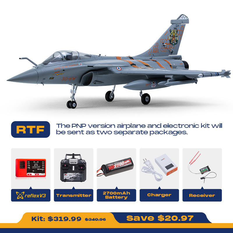 FMS 64mm Rafale EDF Jet with Reflex V3, PNP