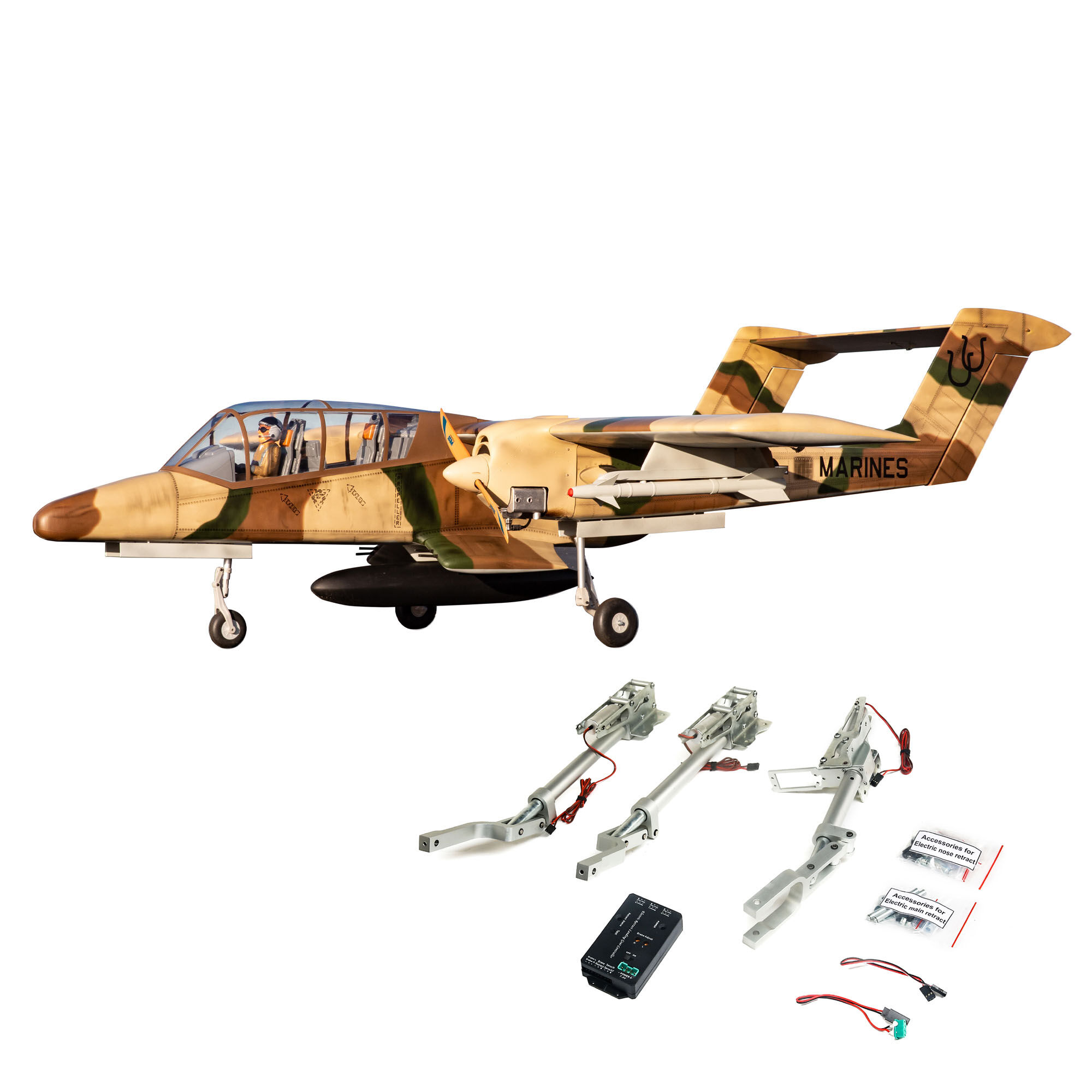 Hangar 9  OV-10 Bronco 30cc ARF, 108" with Landing Gear Set-HAN4670CR