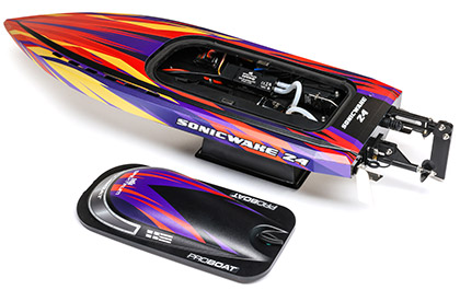 MOLDED ABS HULL for the Pro Boat Sonicwake 24 Inch Self-Righting Deep-V RTR RC Boat