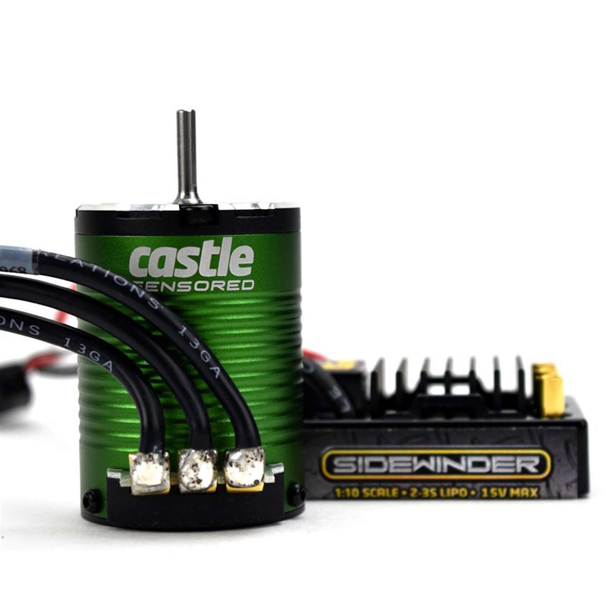 Castle Creations 1:10 SV3 Sidewinder Waterproof ESC / 1406-4600Kv Brushless Motor Combo: 4mm Bullet