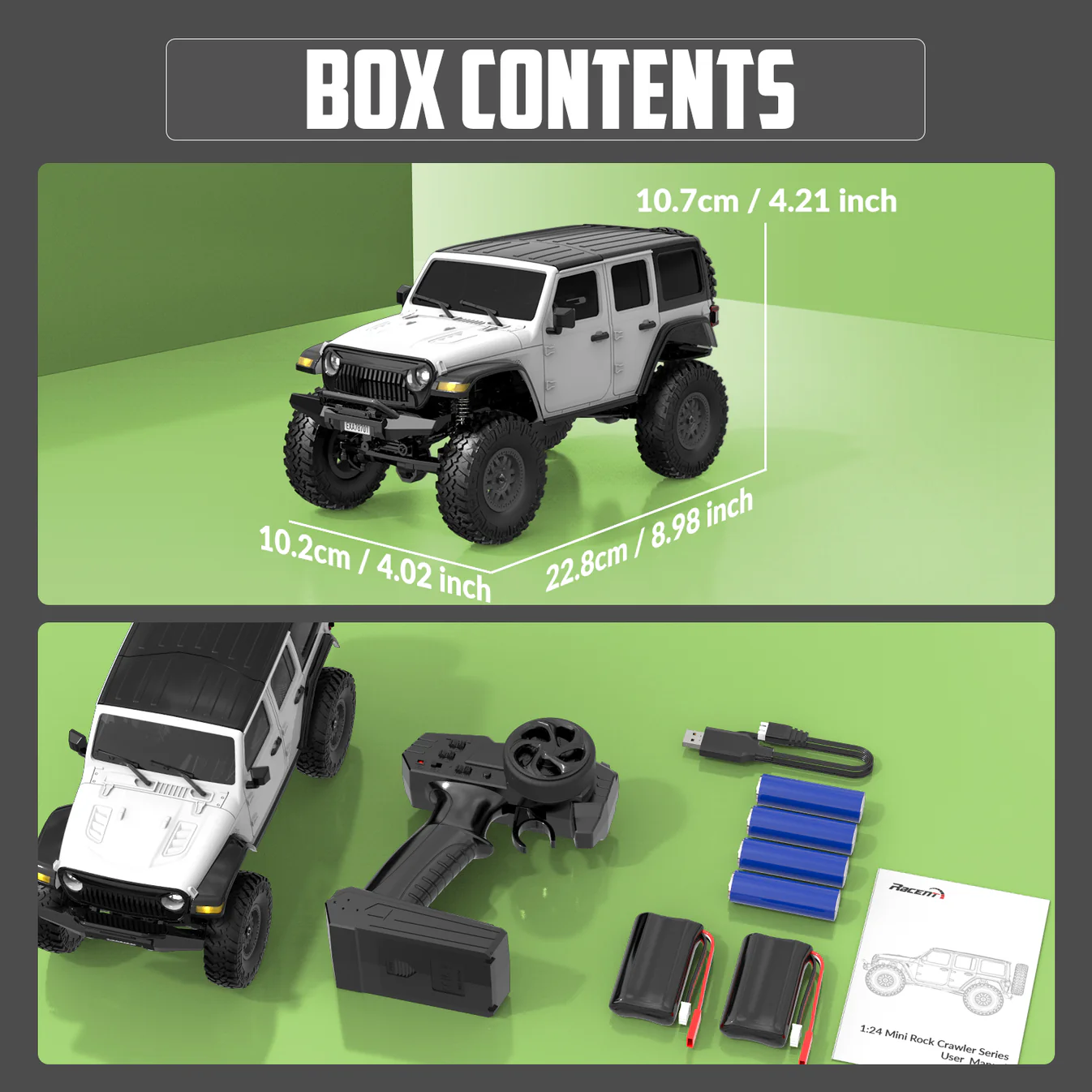RCS24 Off Road Crawlers 1/24 All Terrain 4WD Monster Truck