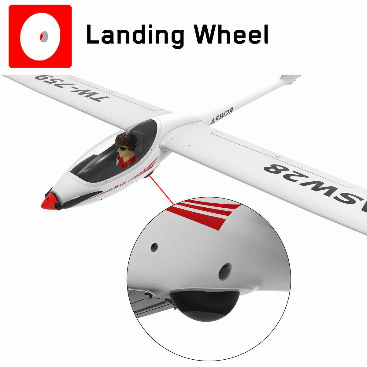 VOLANTEXRC ASW28 5CH 2.6M Brushless Sailplane  PNP-75901