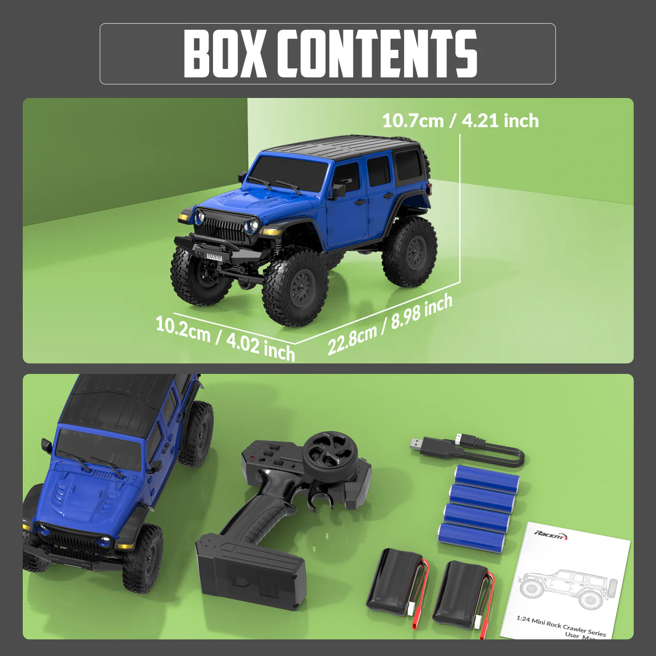 VOLANTEX RCS24 Off Road Crawlers 1/24 All Terrain 4WD Monster Truck