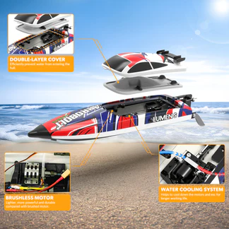 VOLANTEXRC Arrobolt Lumen S Brushless 35+MPH Fast RC Boat 