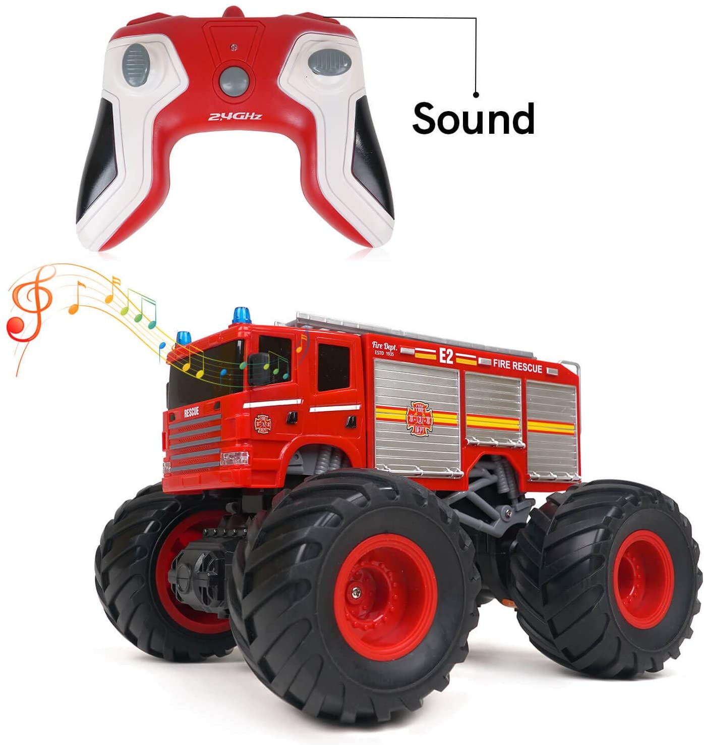WOWRC Fire Truck RTR Red 1/18th Scale-HOBBY ZONE