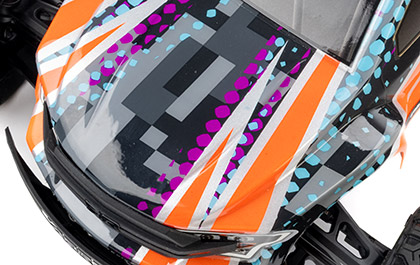 Loud Race Livery for the Pro-Line 1/16 Limited Edition Pre-Cut/Pre-Painted Brute Digi Body with Clipless System