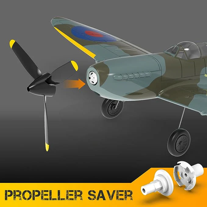 VOLANTEXRC Spitfire 400mm RTF/PNP RC Warbirds Micro RC Plane 4CH w/ Gyro 15.7''-76112