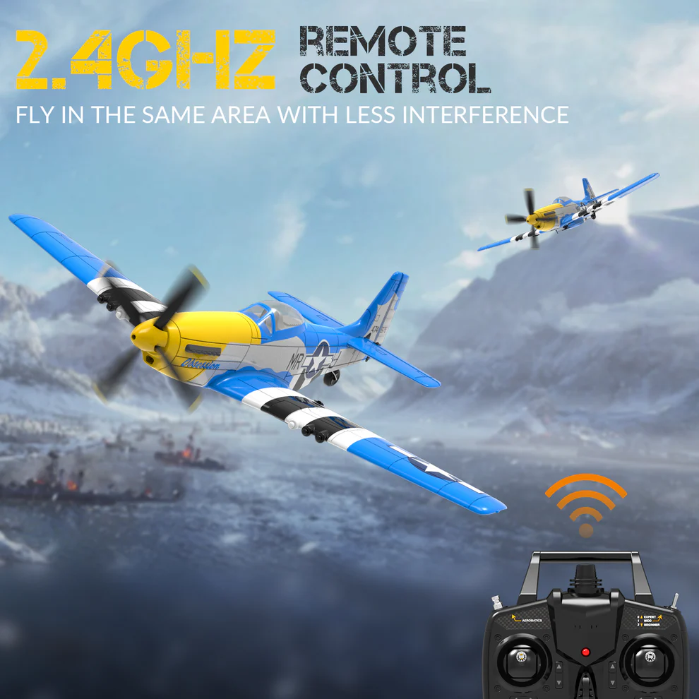 VOLANTEXRC P-51 Mustang 400mm RTF/PNP 4CH w/ Gyro 15.7''-76105