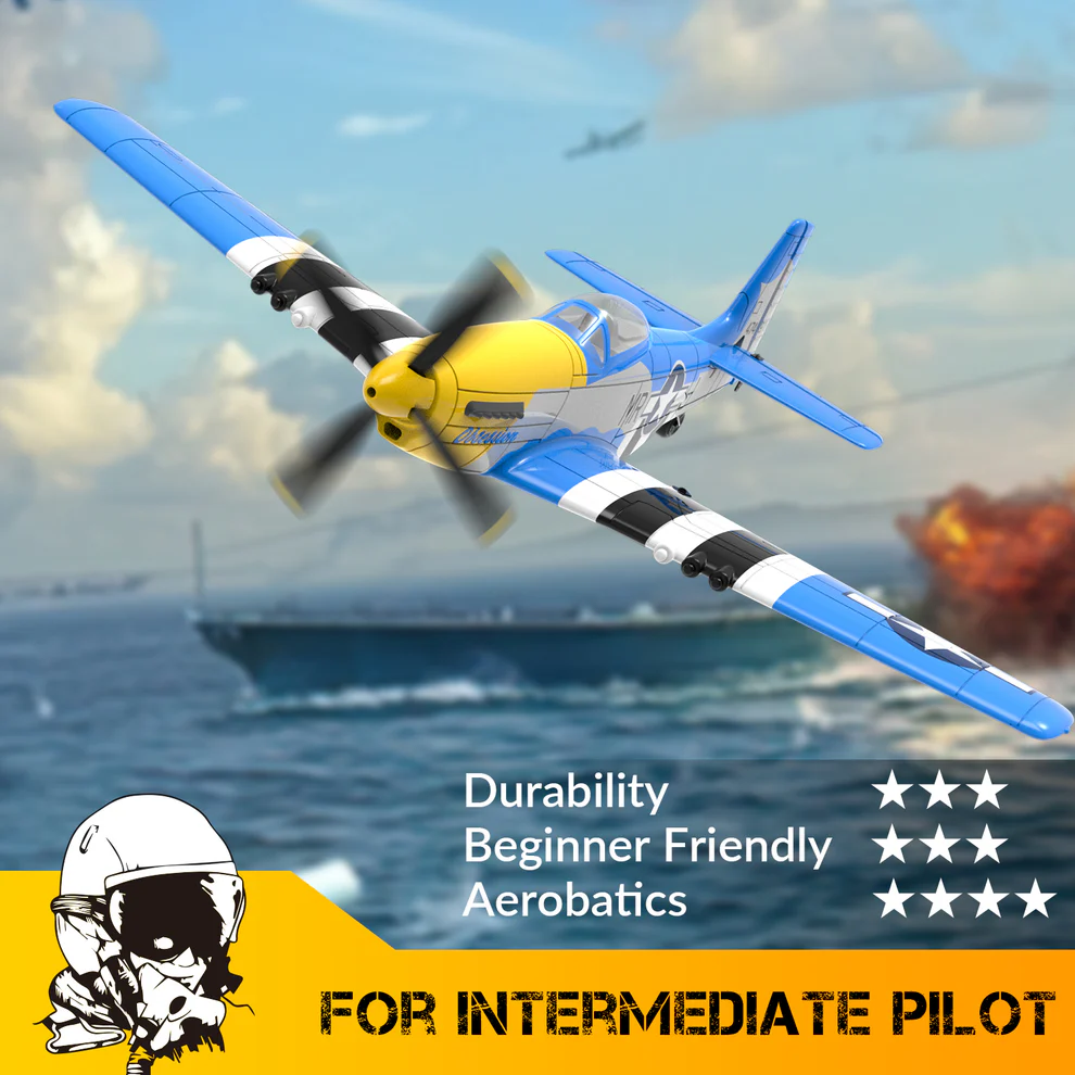 VOLANTEXRC P-51 Mustang 400mm RTF/PNP 4CH w/ Gyro 15.7''-76105