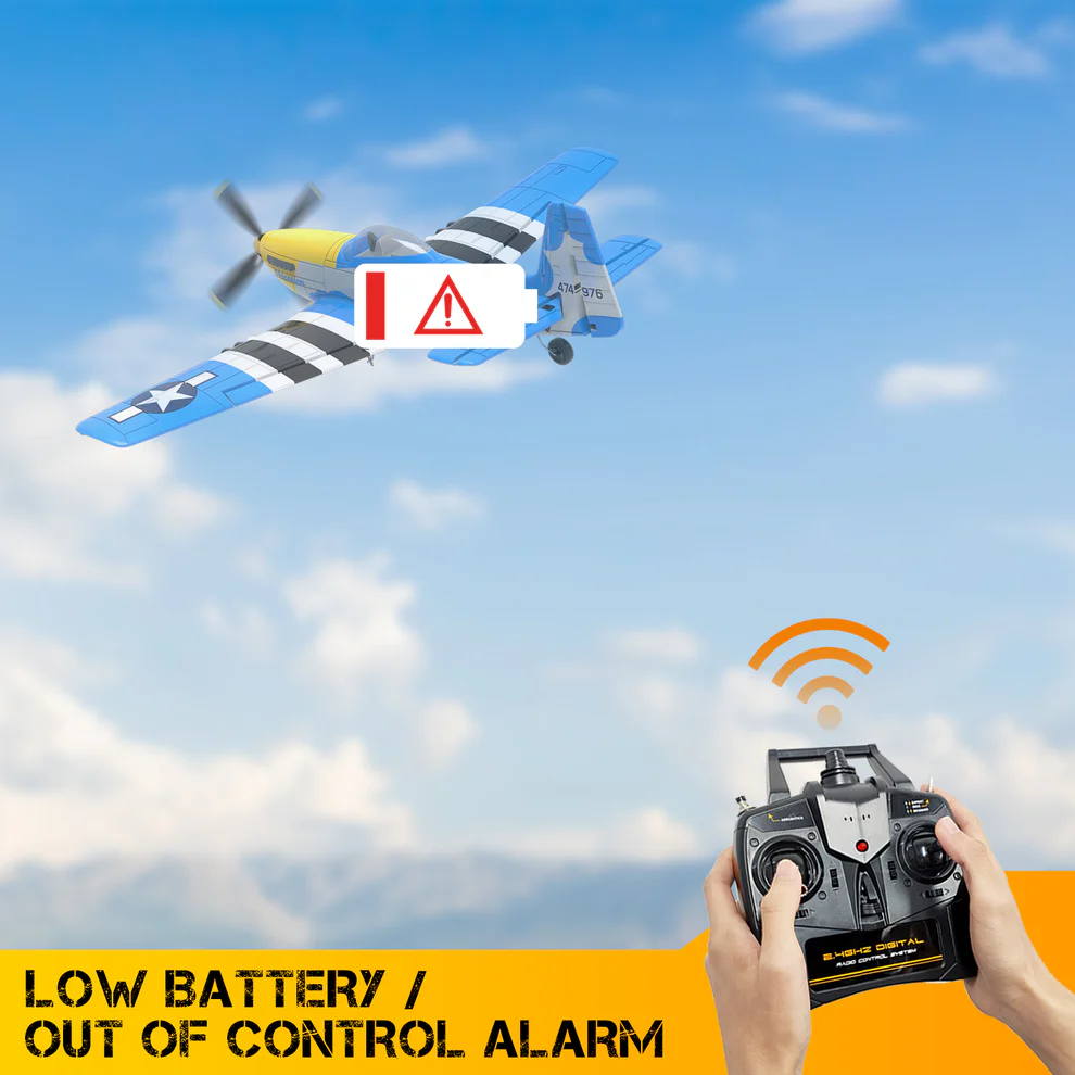 VOLANTEXRC P-51 Mustang 400mm RTF/PNP 4CH w/ Gyro 15.7''-76105