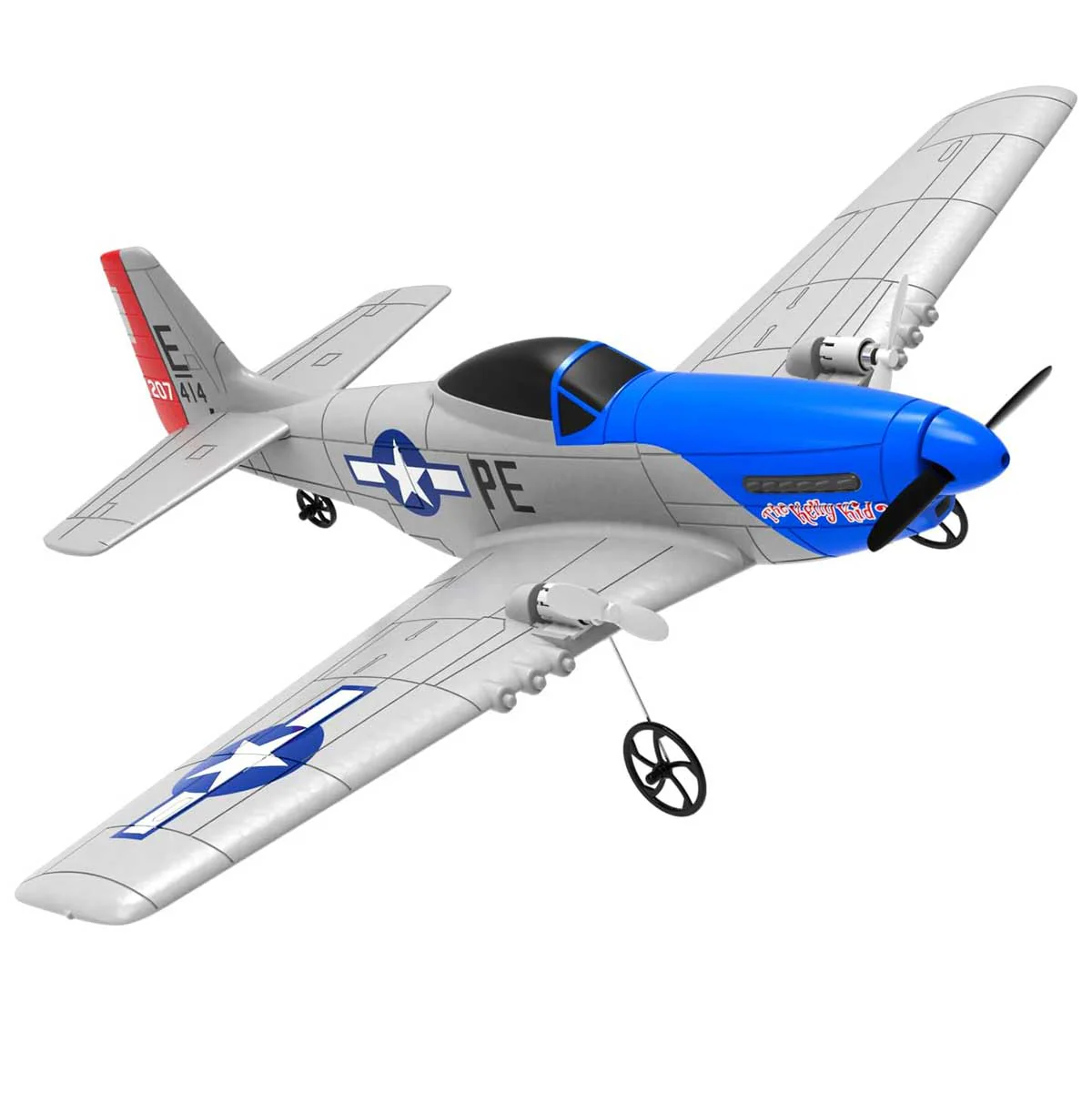 VOLANTEXRC P51D Mustang  400mm RTF 2CH Beginner RC Plane 15.7''-76203