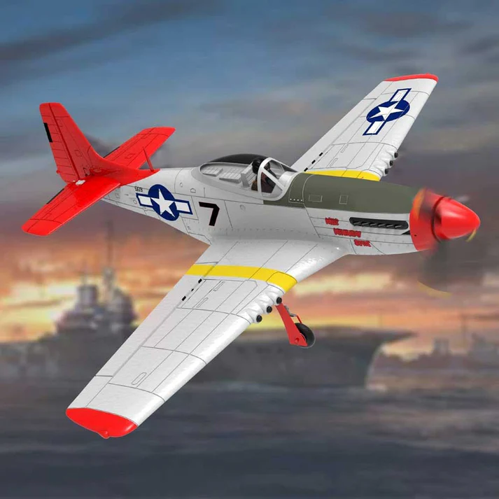 VOLANTEXRC P-51 Mustang 750mm RTF RC Warbirds Airplane 4CH 29.5"-76801